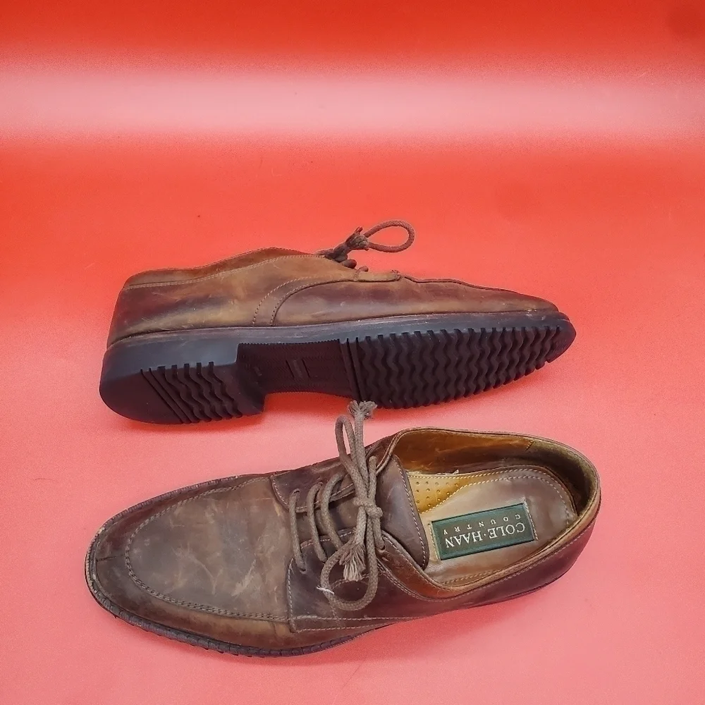 COLE HAAN Shoes Men’s 11 Brazil 6351 Brown Leather Oxfords Dress Shoes